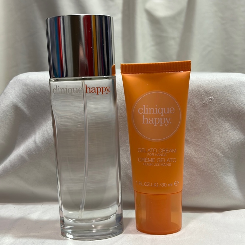Clinique Happy perfume and Gelato hand cream